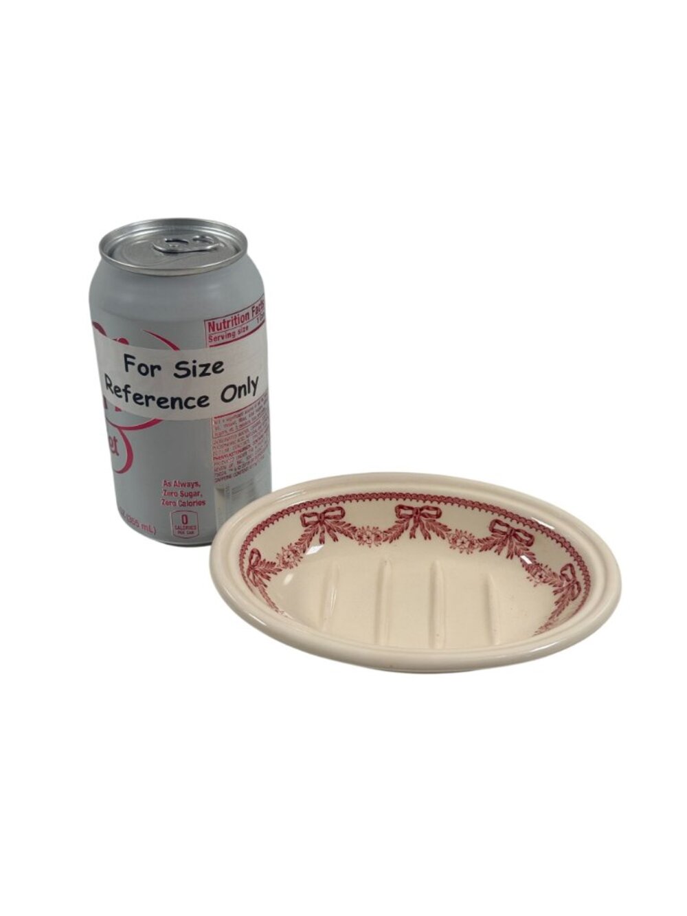 Masons Crabtree & Evelyn England Ceramic Soap Dish Red Bow Floral Design 5.75" - Picture 4 of 4